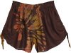Chocolate Sunset Tie-Dye Boho Summer Shorts