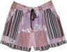 Lavender Mix Kantha Boho Summer Shorts