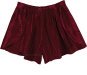 Deep Crimson Hand Dyed Open Front Short