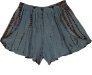 Dusty Blue Hand Dyed Open Front Short