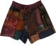 Sunfaded Boho Patchwork Drawstring Shorts