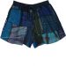 Ocean Tie-Dye Boho Patchwork Drawstring Shorts