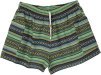 Jungle Hippie Striped Cotton Shorts with Pockets