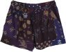 Elegant Blue Enviro Friendly Patchwork Shorts