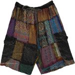 Kaleidoscope Boho Patchwork Cargo Adventure Shorts
