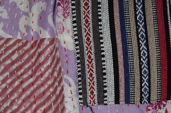Lavender Mix Kantha Boho Summer Shorts