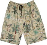 Jungle Oasis Handicraft Kantha Boho Long Shorts