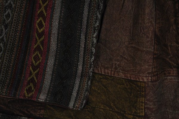 Rock Brown Patchwork Cotton Shorts