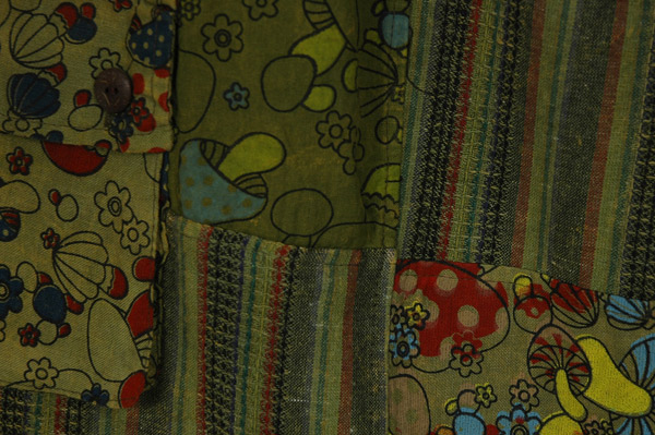 Mushroom Forest Multi Pocket Cotton Patch Shorts