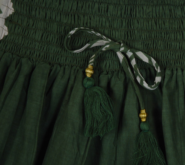 Fern Grove Block-Print Cotton Shorts