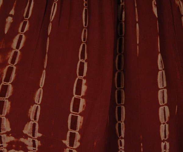 Terracotta Tie-Dye Boho Shorts with Pockets