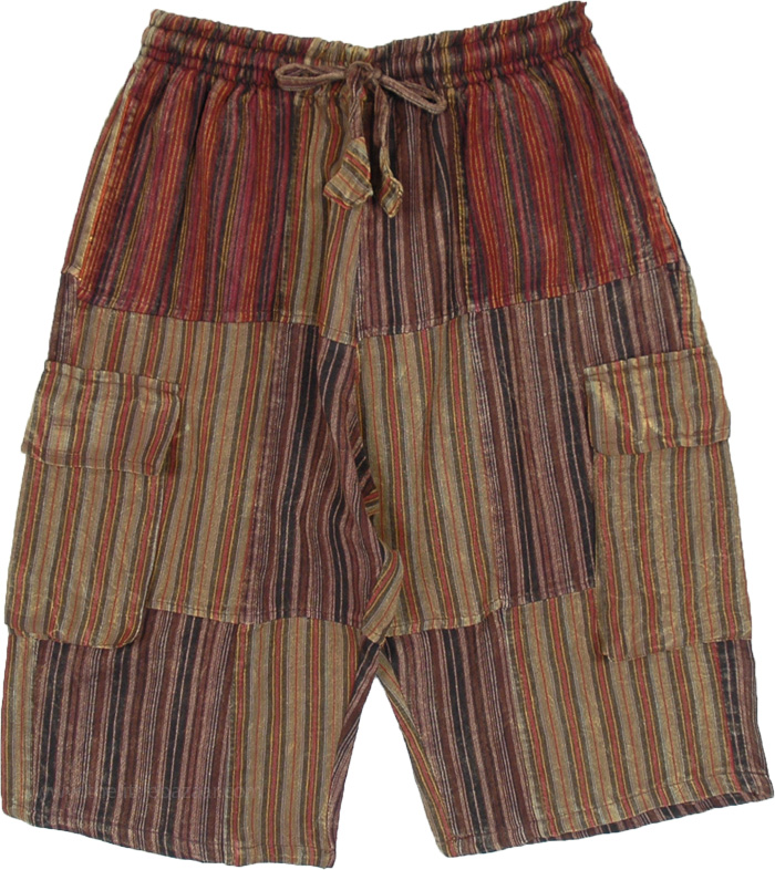 Earthy Meadows Bermuda Cargo Cotton Shorts