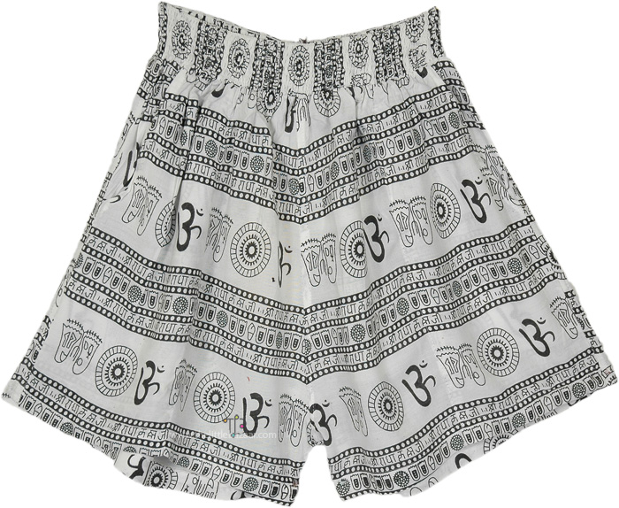 Black and White Hippie Spirit Shorts