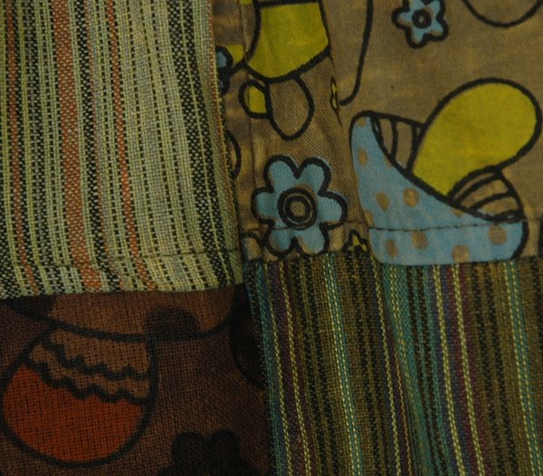 Wanderlust Shroom Hippie Patchwork Shorts