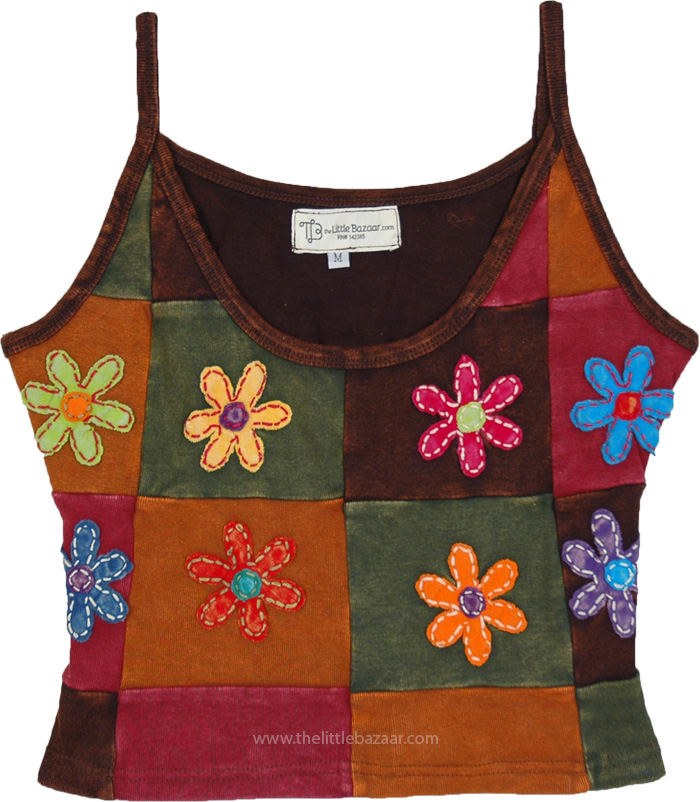 Color Therapy Floral Cotton Crop Top