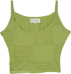 Lime Light Razor Cut Cotton Crop Cami Top