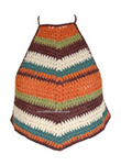 Warm Stripes Bohemian Crochet Halter Top
