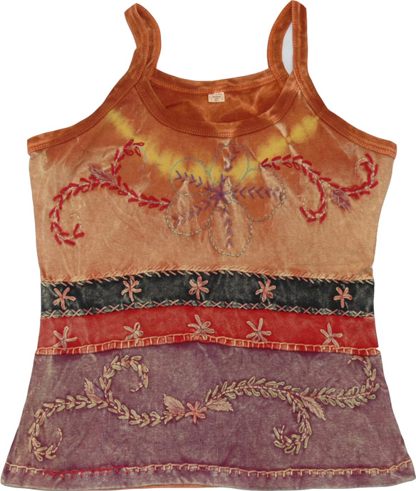 Shadow Summer Top With Embroidery