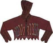Brown Beans Stems Of Life Fall Crop Top