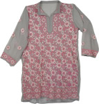 Rose Chikan Georgette Tunic