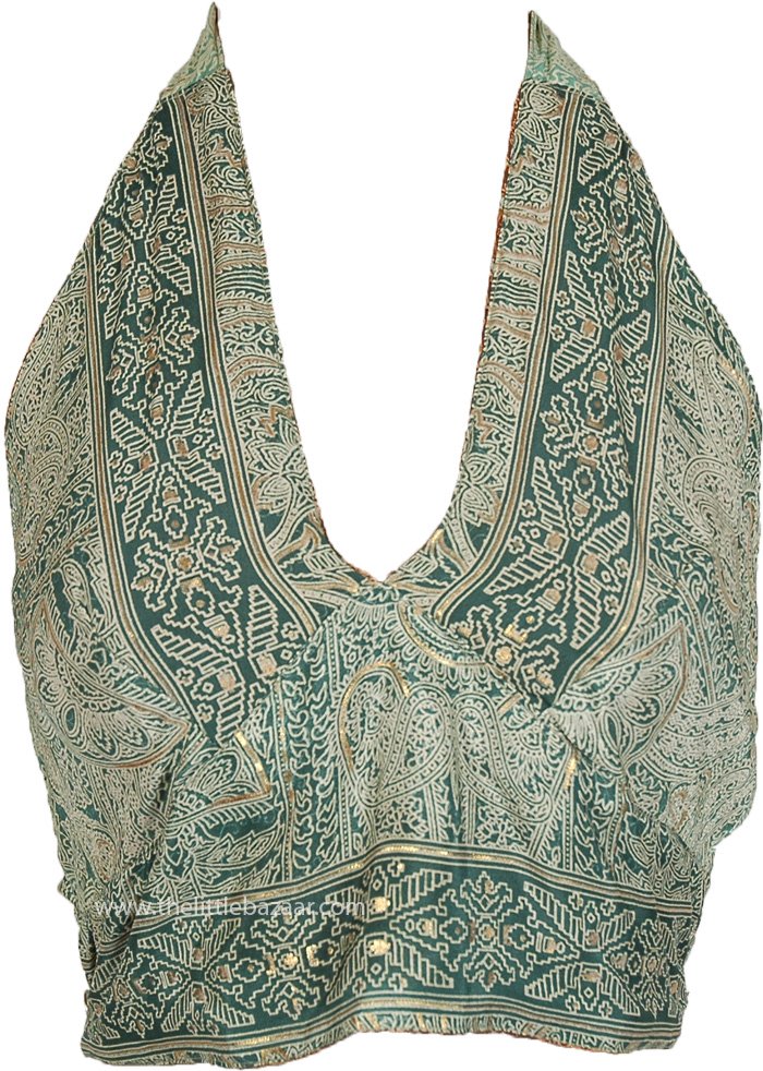 Terracotta Dreams Bohemian Reversible Halter Top
