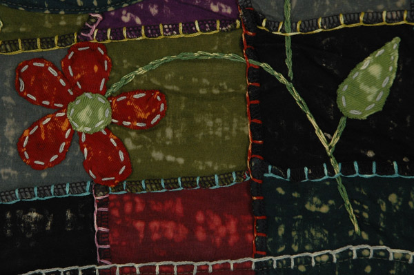 Blooming Patchwork Artisan Boho Cotton Crop Top
