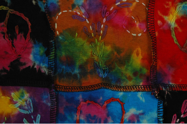 Rainbow Peace Patchwork Festival Crop Top