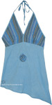 Blue Horizon Boho Breeze Cotton Halter Top