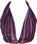 Purple Drops Tie-Dye Halter Bralette Top