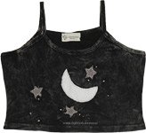 Crescent Moon Noir Hippie Crop Top