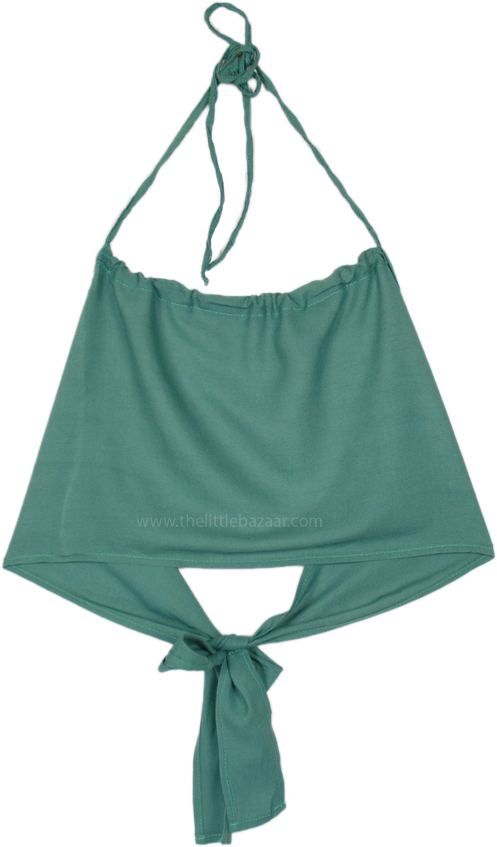 Emerald Green Halterneck Crop Top