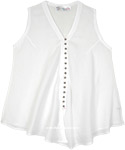 White Breeze Boho Sleeveless Top