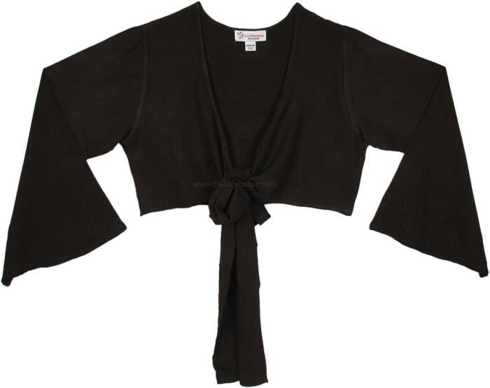 Black Bohemian Front Tie Top