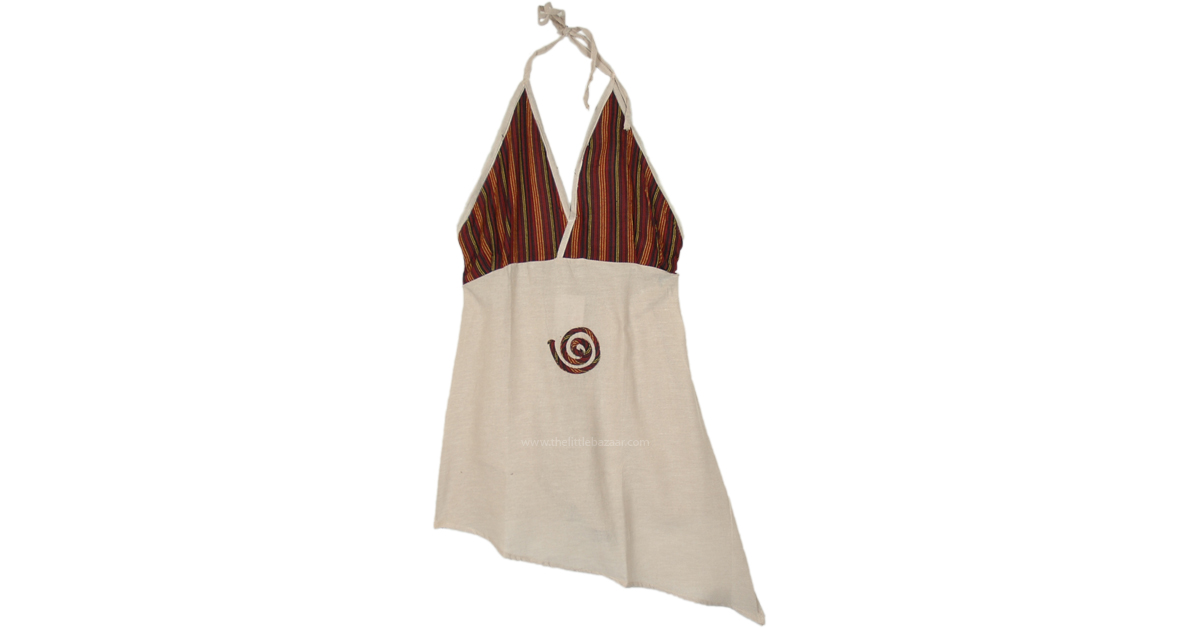 Free Spirit Boho Breeze Cotton Halter Top | Tunic-Shirt