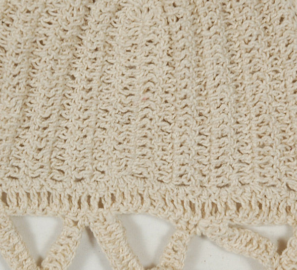 Beige Corset Crochet Tie Up Bralette