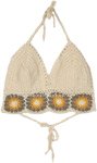 Sober Nature Crochet Tie Up Bralette