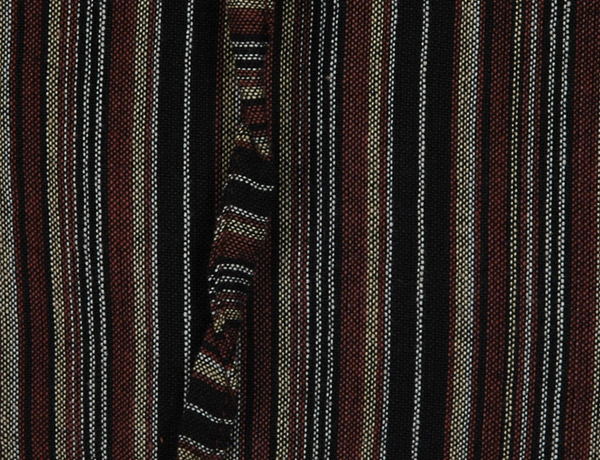 Black Birch Striped Cotton Cropped Hoodie