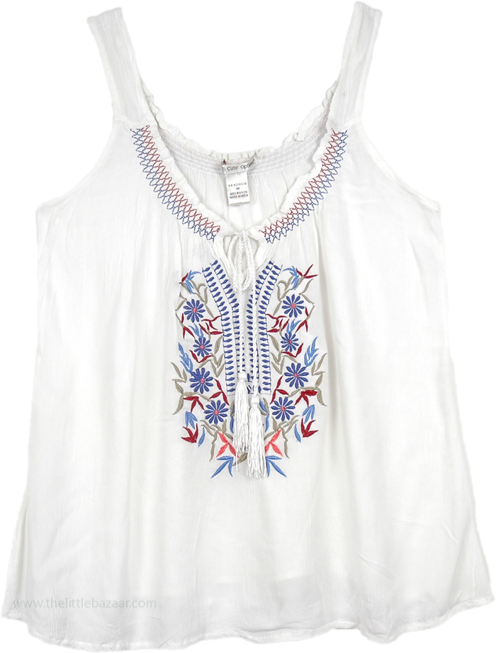 Cool White Womens Resort Tank Top