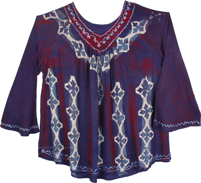 Marble Tie Dye Jacarta Tunic Top