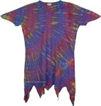 Zig Zag Hem Mantra Tie Dye Top