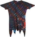 Woodsmoke Zig Zag Hem Tie Dye Top