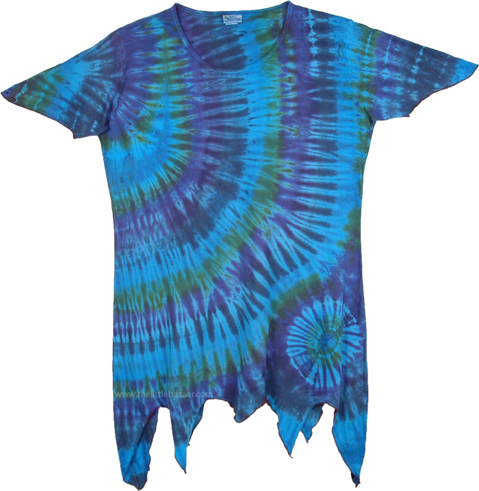 Torea Bay Zig Zag Hem Tie Dye Top