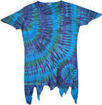 Torea Bay Zig Zag Hem Tie Dye Top