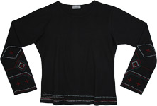 Dark Skies Jersey Cotton Top with Embroidered [4714]