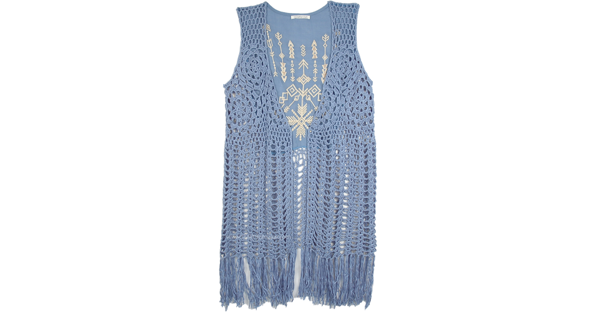 crochet vest tunic dress Crochet Vest Tunic Dress