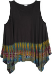 Free Size Asymmetrical Boho Tunic Top Tie Dye