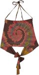 Groovy Choco Fiesta Swirl Halter Crop Top