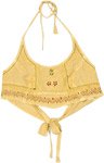 Vintage Summer Style Crop Top in Yellow [5184]