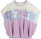 Lilac Whispers Lace Bloom Floral Patchwork Poncho Top