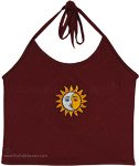 Mystical Cosmos Boho Halter Crop Top